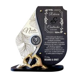 Trofeu personalizat 70 ani – Nunta de platina – Manute