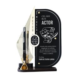 Trofeu personalizat cu pix pentru actor