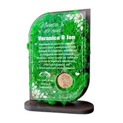 Trofeu Personalizat cu Licheni – Nunta de Aur