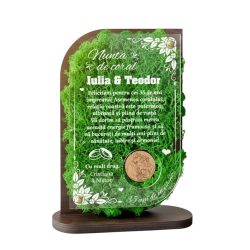 Trofeu Personalizat cu Licheni – Aniversare Nunta de nunta de coral