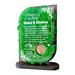 Trofeu Personalizat cu Licheni – Nunta de flori