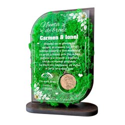 Trofeu Personalizat cu Licheni – Nunta de dantela