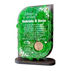 Trofeu Personalizat cu Licheni – Nunta de cupru
