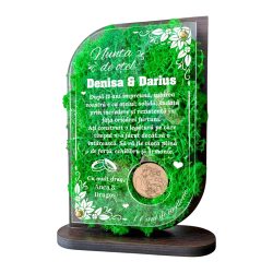 Trofeu Personalizat cu Licheni – Aniversare de Otel