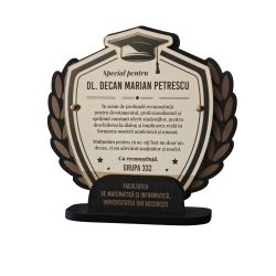 Trofeu Personalizat – Cadou de Recunoștință pentru Decan