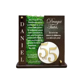 Cadou personalizat cu licheni- Trofeu pentru tata