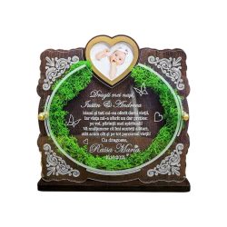 Trofeu Personalizat cu Licheni – Pentru nasii de botez