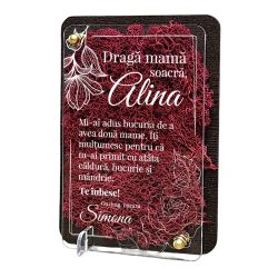 Felicitare cu licheni – Special pentru soacra