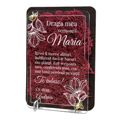 Felicitare cu licheni – Special pentru verisoara