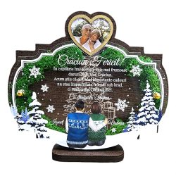 Trofeu cu licheni decorativi – Cadou pentru parinti de Craciun