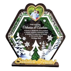 Trofeu personalizat cu licheni – Sarbatori Fericite de Craciun