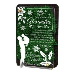 Felicitare cu licheni de Craciun – pentru tata