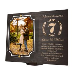 Placheta personalizata aniversare 7 ani – Nunta de cupru