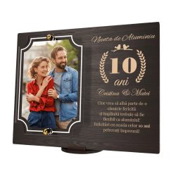 Placheta personalizata aniversare 10 ani – Nunta de aluminiu