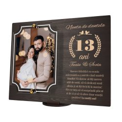 Placheta personalizata aniversare 13 ani – Nunta de dantela