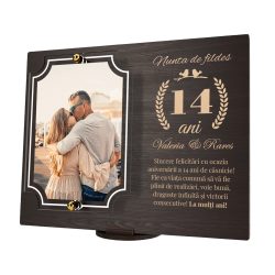 Placheta personalizata aniversare 14 ani – Nunta de fildes