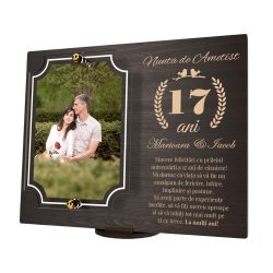 Placheta personalizata aniversare 17 ani – Nunta de ametist