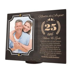 Placheta personalizata aniversare 25 ani – Nunta de argint