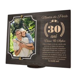 Placheta personalizata aniversare 30 ani – Nunta de perle