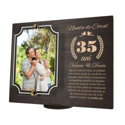 Placheta personalizata aniversare 35 ani – Nunta de coral