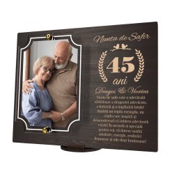 Placheta personalizata aniversare 45 ani – Nunta de safir