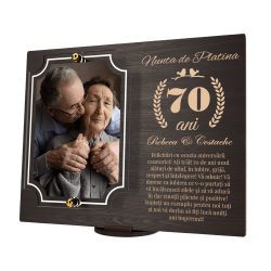 Placheta personalizata aniversare 70 ani – Nunta de platină