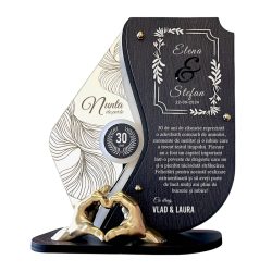 Trofeu personalizat 30 ani – Nunta de perle – Manute