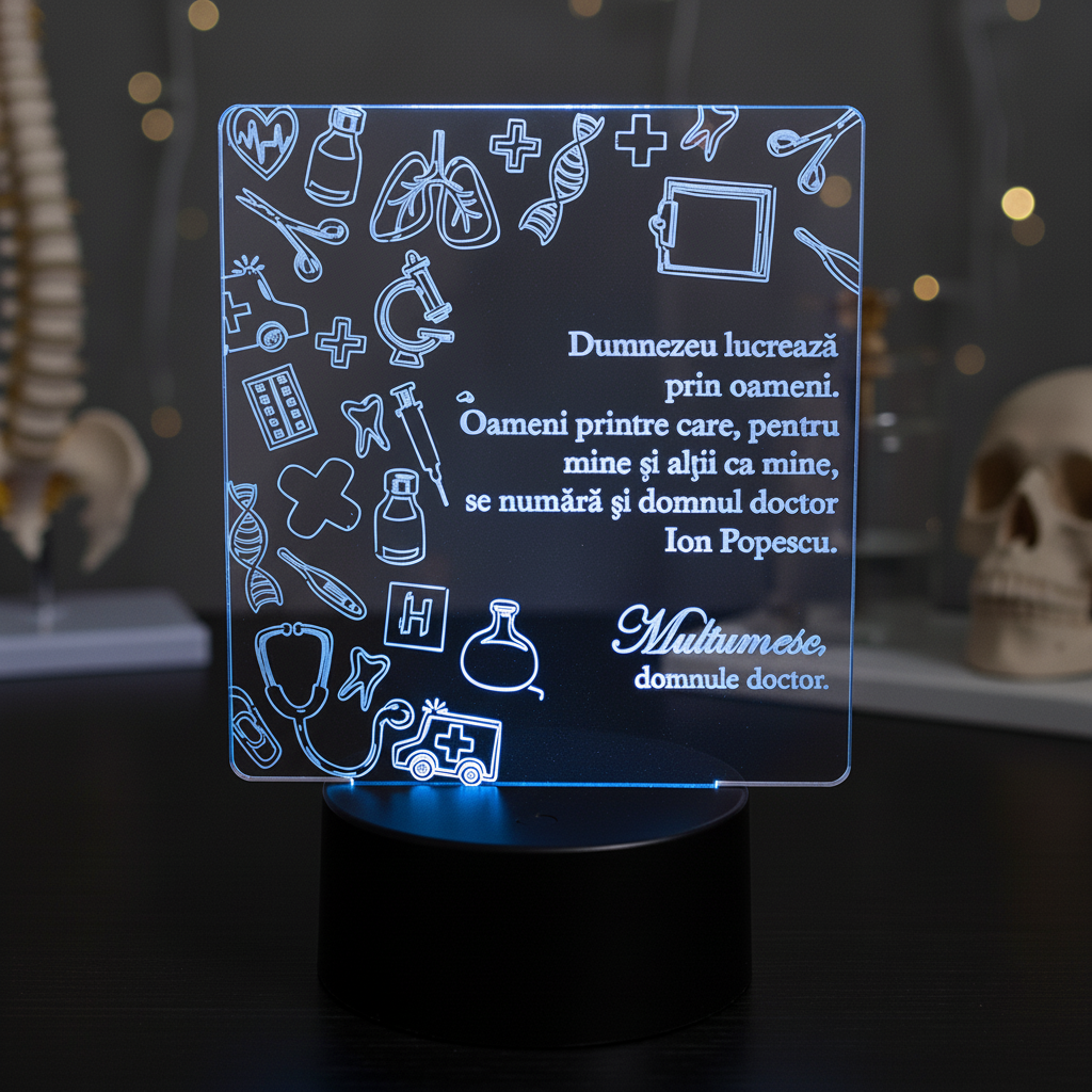 Trofeu LED – Cadou pentru doctor