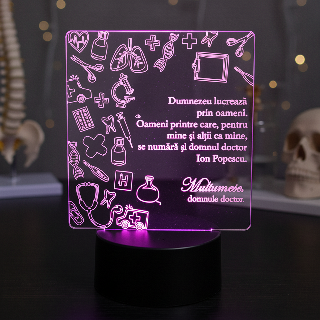 Trofeu LED - Cadou pentru doctor Trofeu LED - Cadou pentru doctor