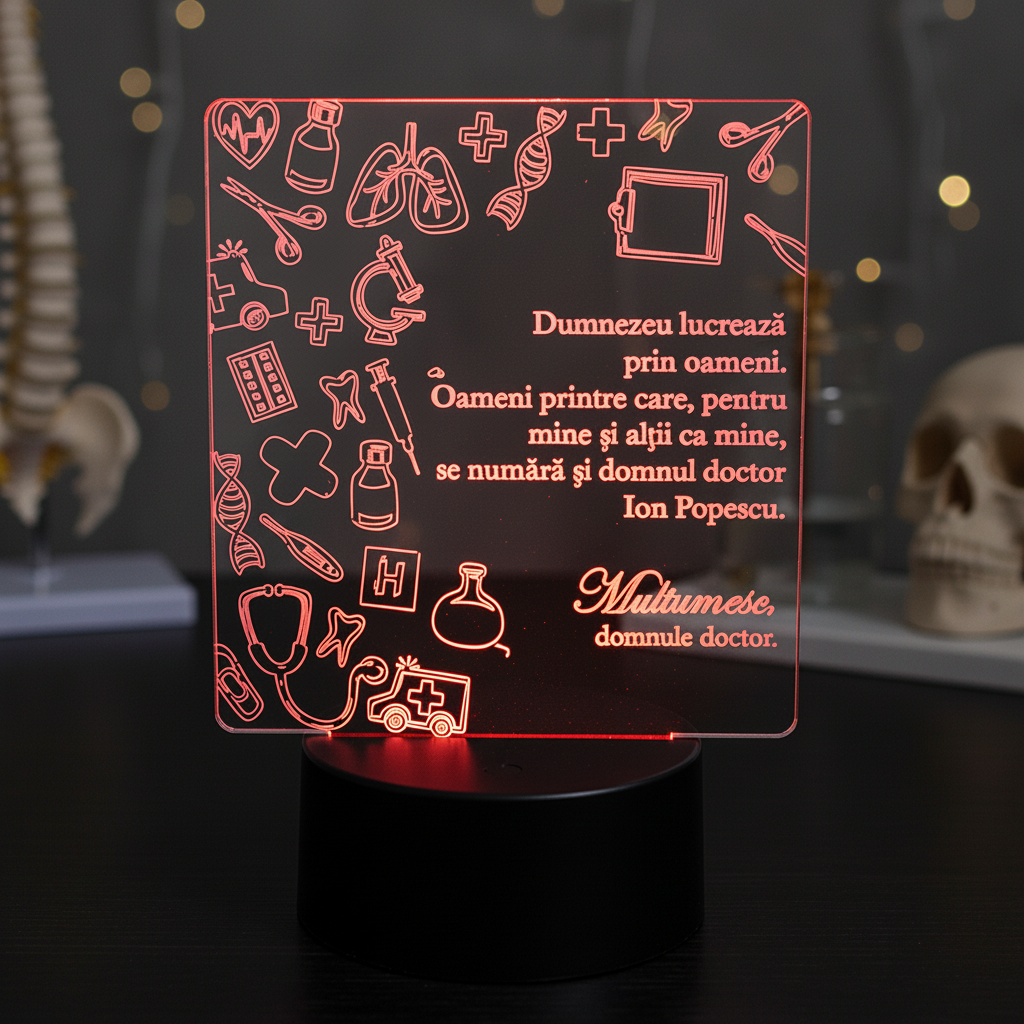 Trofeu LED - Cadou pentru doctor Trofeu LED - Cadou pentru doctor