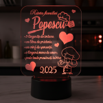 Cadou personalizat Trofeu LED – Reteta Familiei