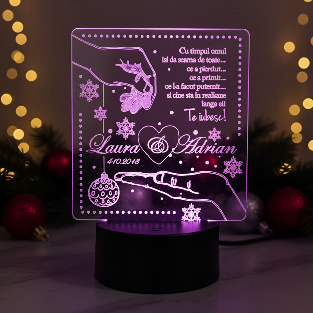 Cadou personalizat Trofeu LED pentru iubita/a