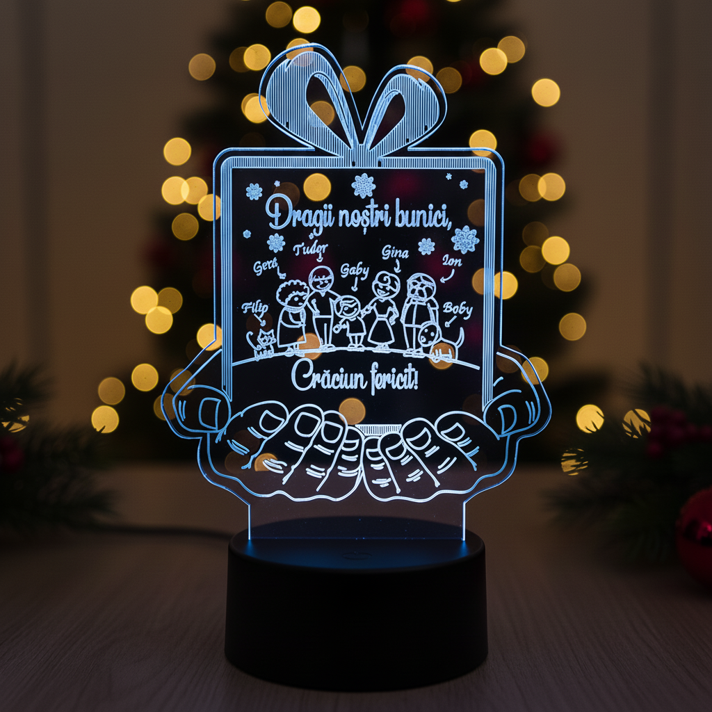 Lampa LED multicolora – Cadou pentru bunici Lampa LED multicolora – Cadou pentru bunici