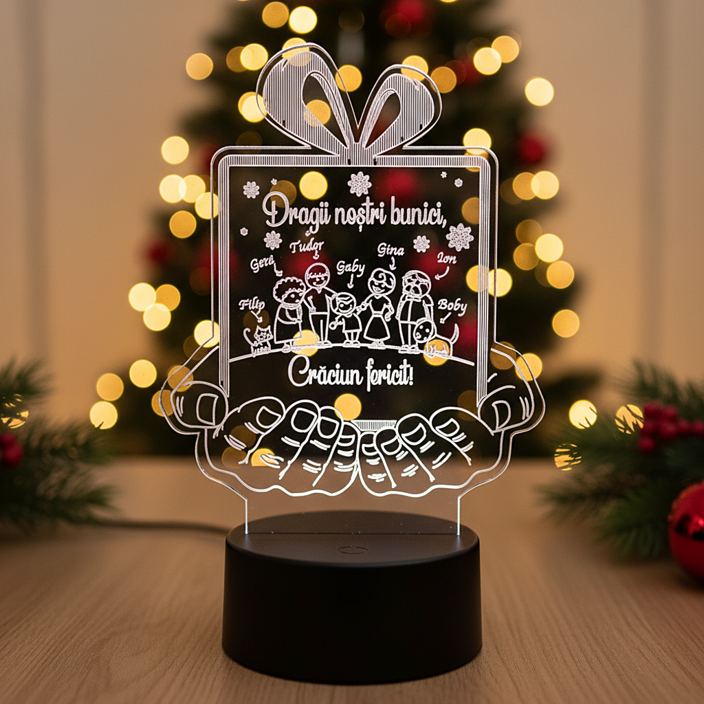 Lampa LED multicolora – Cadou pentru bunici Lampa LED multicolora – Cadou pentru bunici