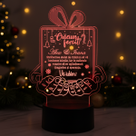 Cadou personalizat – Urare de Craciun cu LED multicolor