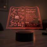 Cadou personalizat Trofeu LED – Pentru nasi de botez – Carticica