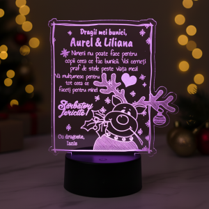 Trofeu personalizat – Cadou pentru bunici de Craciun