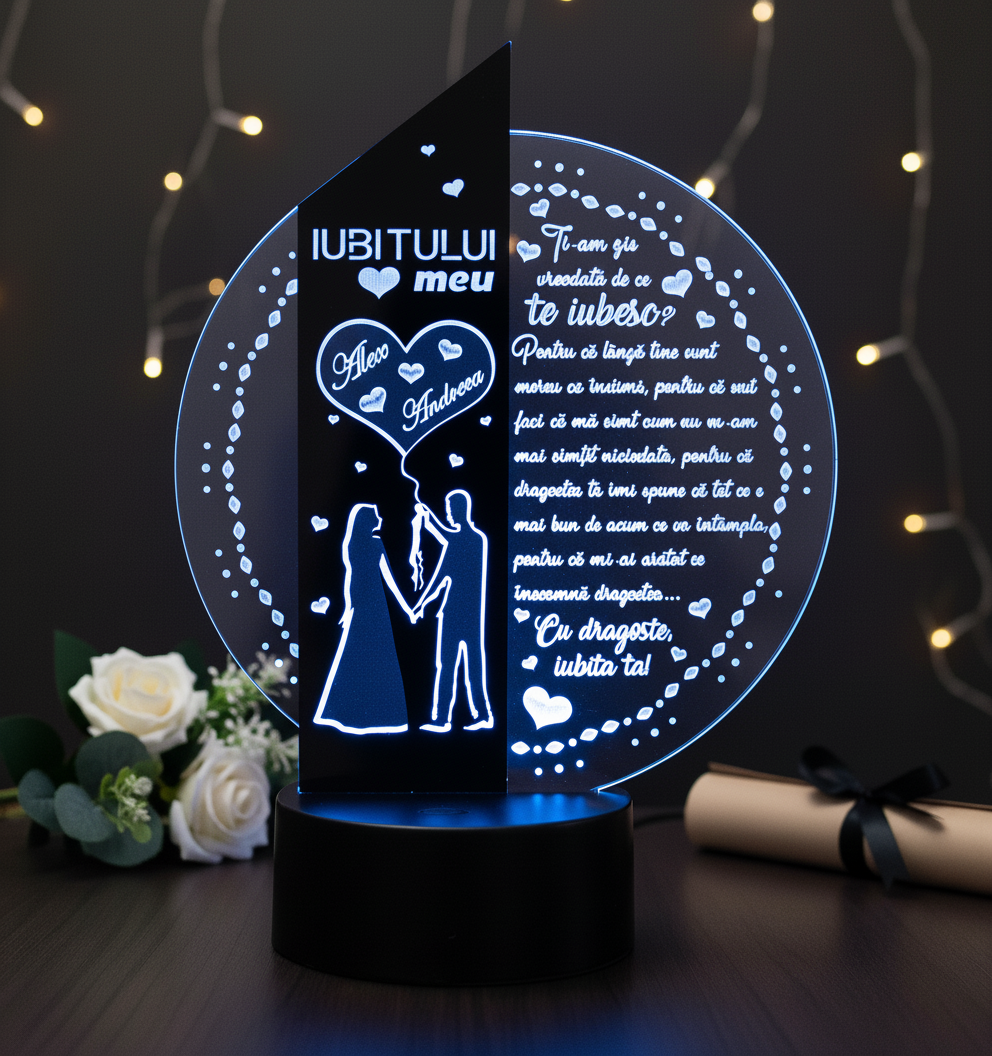 Cadou personalizat Trofeu LED – Iubitului meu Cadou personalizat Trofeu LED – Iubitului meu