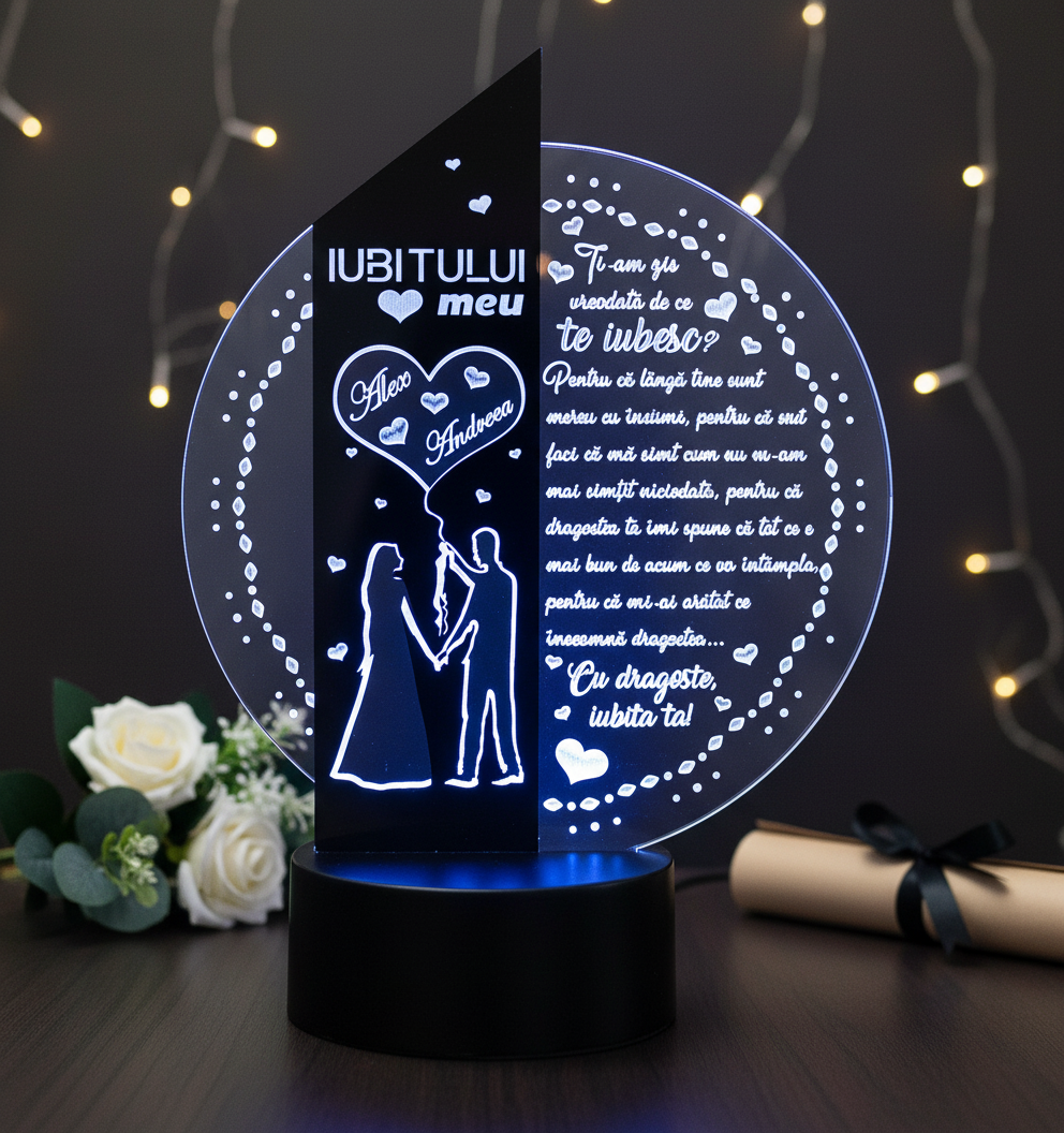 Cadou personalizat Trofeu LED – Iubitului meu Cadou personalizat Trofeu LED – Iubitului meu