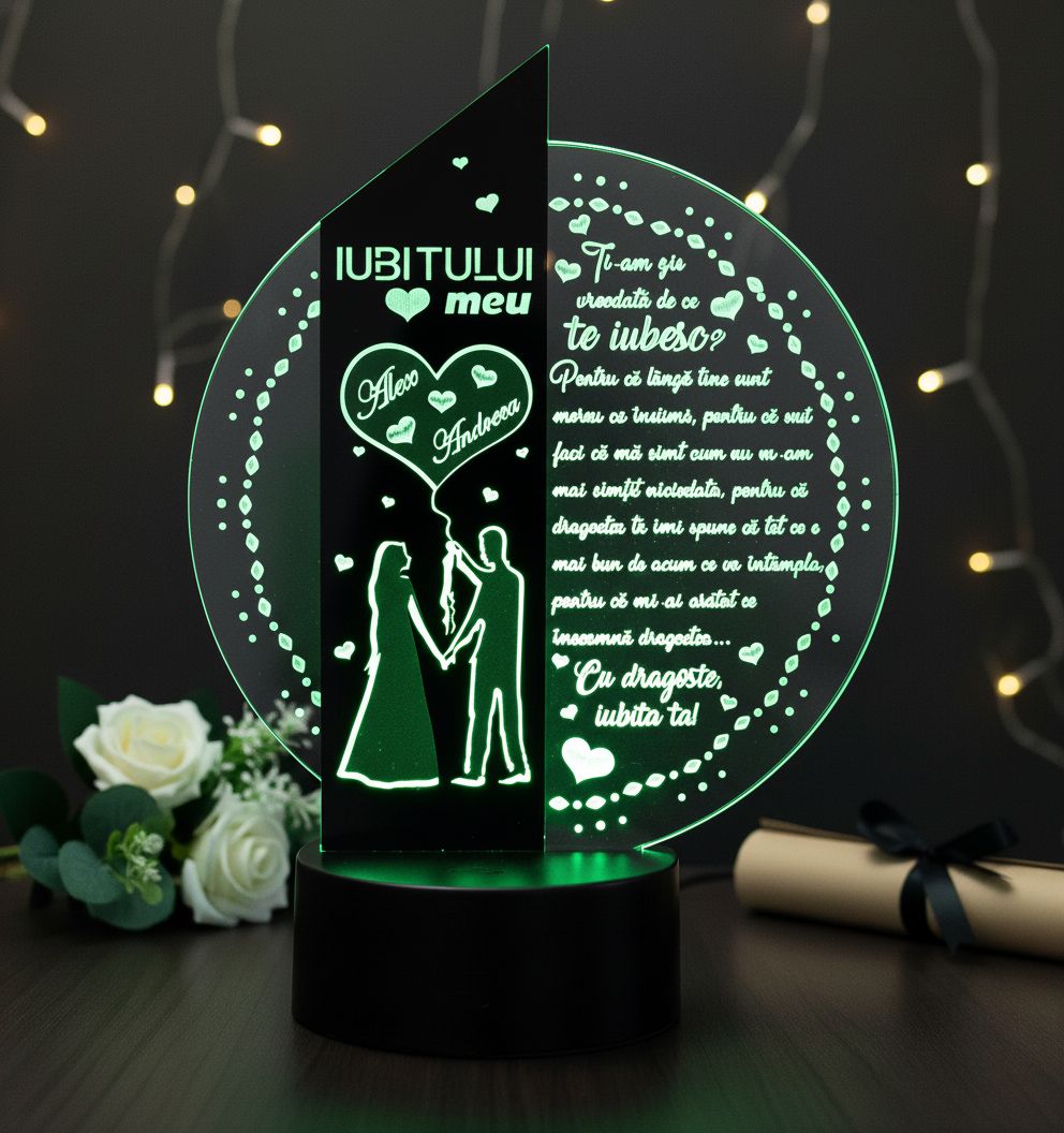 Cadou personalizat Trofeu LED – Iubitului meu Cadou personalizat Trofeu LED – Iubitului meu