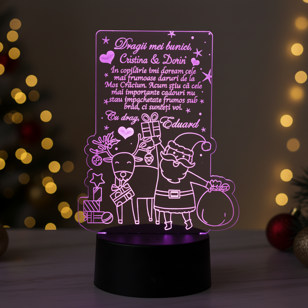 Led multicolor Dragii mei bunici - cadou personalizat pentru bunici Led multicolor Dragii mei bunici - cadou personalizat pentru bunici