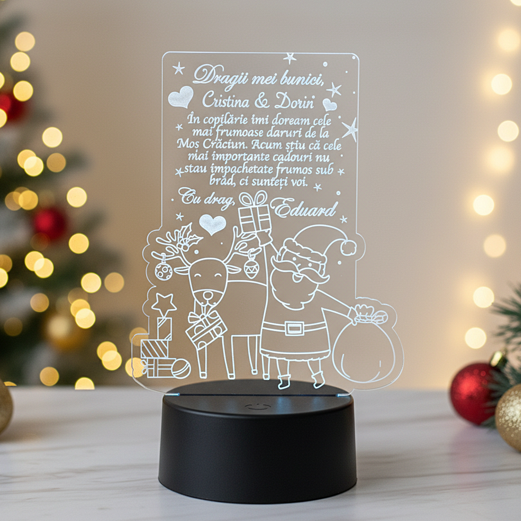 Led multicolor Dragii mei bunici - cadou personalizat pentru bunici Led multicolor Dragii mei bunici - cadou personalizat pentru bunici