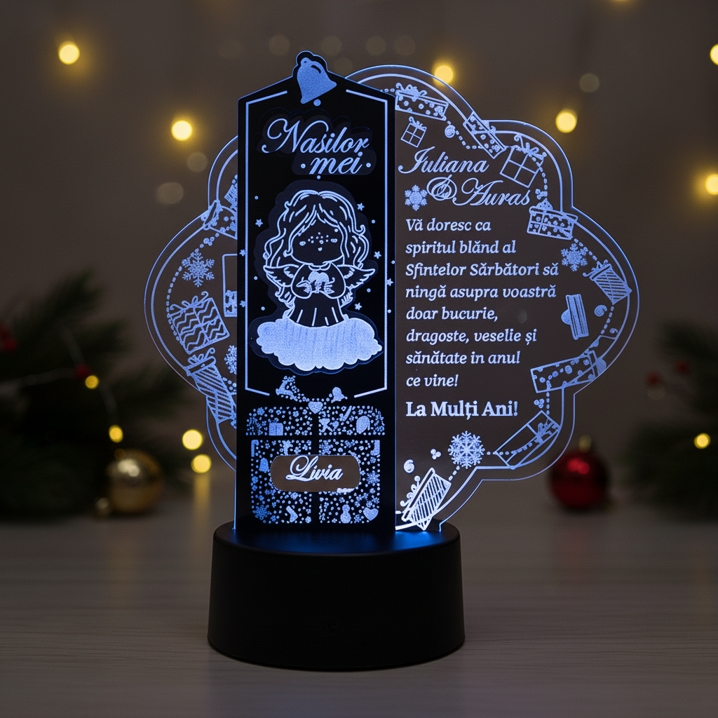 Trofeu LED de Craciun - pentru nanutii de botez Trofeu LED de Craciun - pentru nanutii de botez