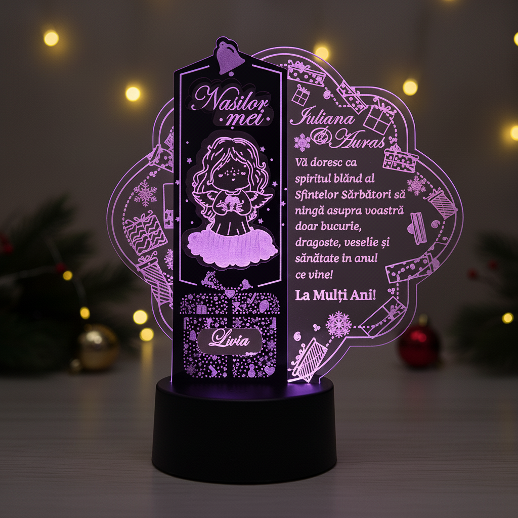 Trofeu LED de Craciun – pentru nanutii de botez