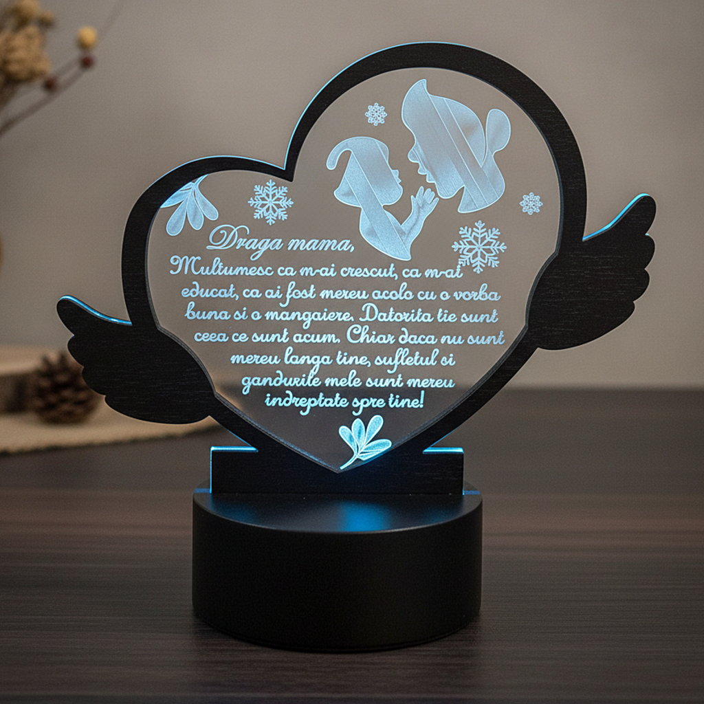 Cadou personalizat Trofeu LED - Pentru mama Model 2 Cadou personalizat Trofeu LED - Pentru mama Model 2