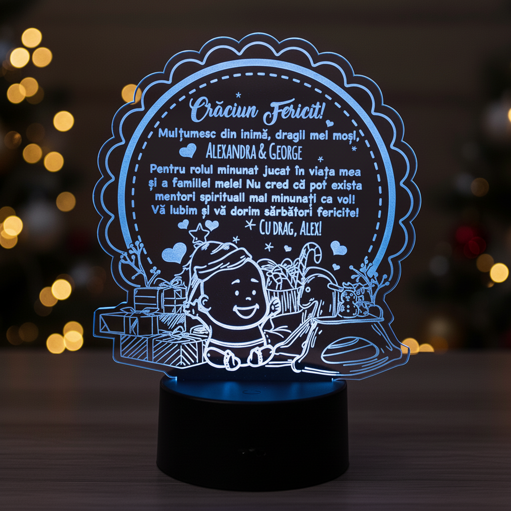 Lampa LED multicolor – Cadou mosi botez Craciun Lampa LED multicolor – Cadou mosi botez Craciun