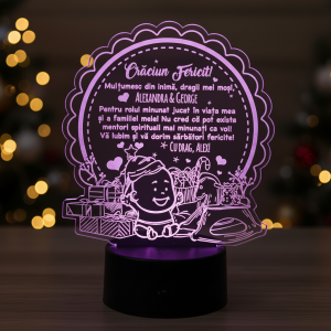 Lampa LED multicolor – Cadou mosi botez Craciun