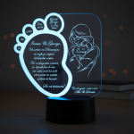 Cadou personalizat Trofeu LED – Nou nascut
