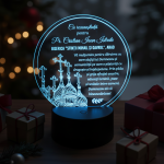 Trofeu personalizat cu LED pentru preot
