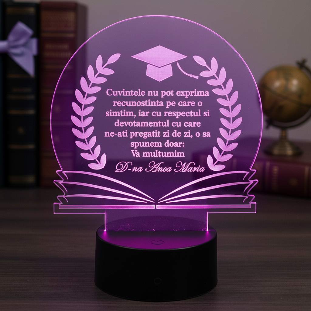 Cadou personalizat Trofeu LED - Profesor Model 2 Cadou personalizat Trofeu LED - Profesor Model 2